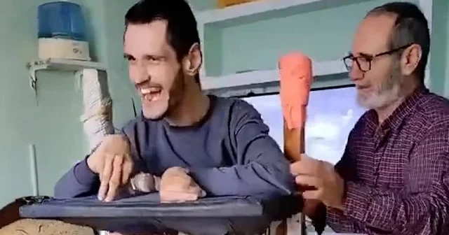 Konya’da fedakar baba dışarıyı görmek isteyen oğlu için özel bir düzenek hazırladı VİDEO İZLE