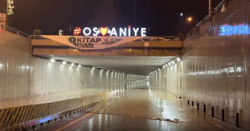 Osmaniye yi kuvvetli yağış vurdu