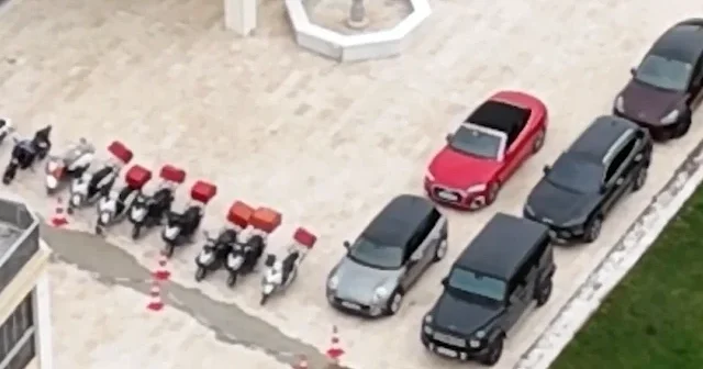 Yalım ın sevgilisine aldığı lüks araç kayyım atanan otele getirildi: Eski başkanın pahalı araç envanteri böyle görüntülendi VİDEO İZLE