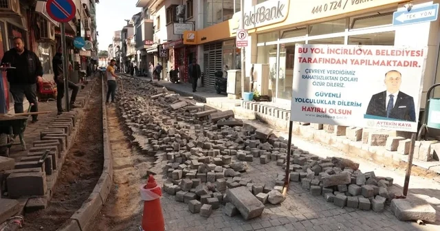 İncirliova da Fevzi Paşa Caddesi yenileniyor Aydın Haberleri