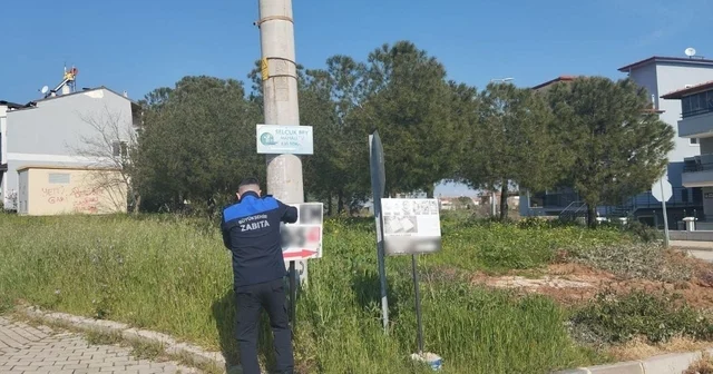 Denizli de kaçak reklam panoları tek tek kontrol ediliyor Denizli Haberleri