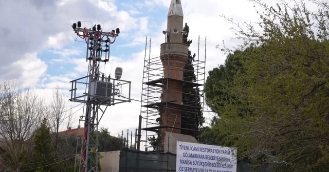 Depremde hasar gören caminin restorasyonuna başlandı Manisa Haberleri