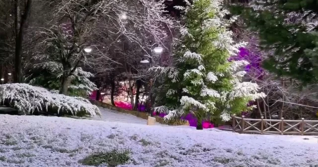 Nisan karı mest eden manzaralar oluşturdu Sivas Haberleri