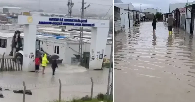 Hatay da şiddetli yağış; yollar göle döndü, evleri su bastı