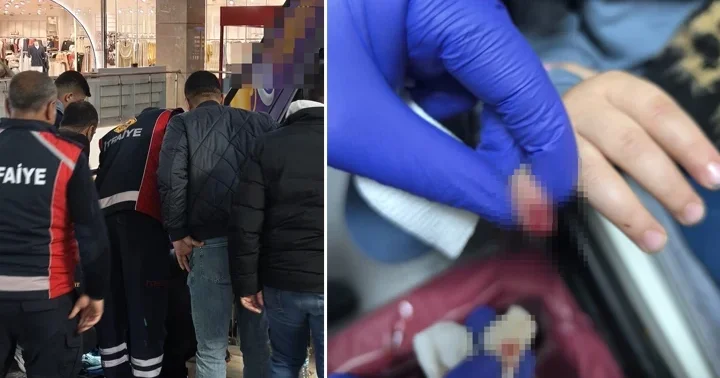 AVM de korkunç olay! Yürüyen merdivene eli sıkışan 3 yaşındaki çocuğun parmağı koptu