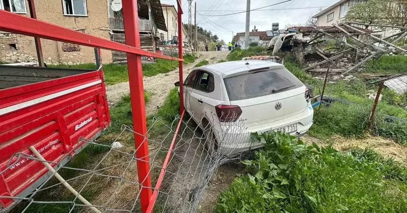 Park halindeki aracın bir anda hareket etti