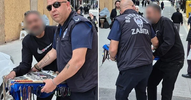 Zabıtaya yakalanan seyyar satıcının zor anları: Gariban gördünüz diye...