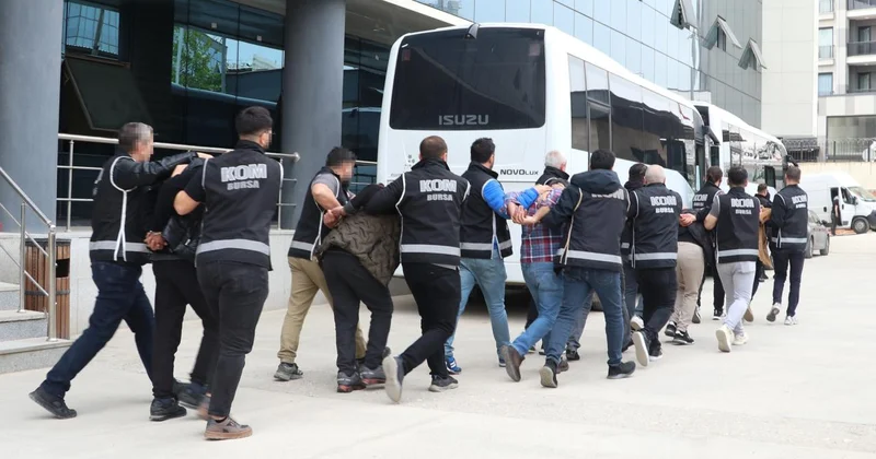 Bursa da tefecilik ve yağma operasyonunda 11 kişi tutuklandı