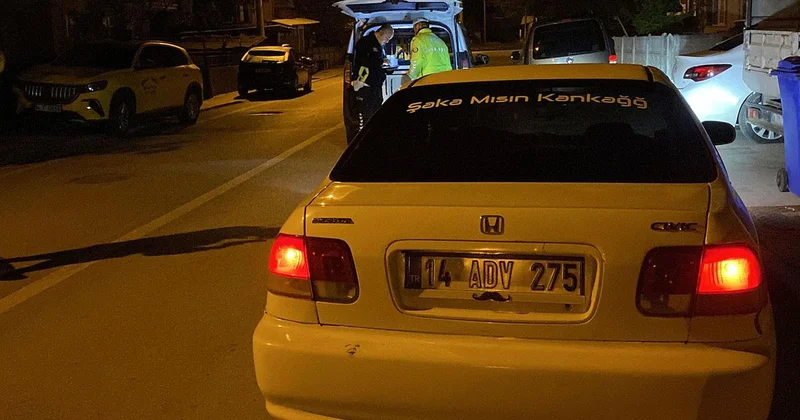 Bolu da Trafik Denetiminde Sürücü Kaçtı!