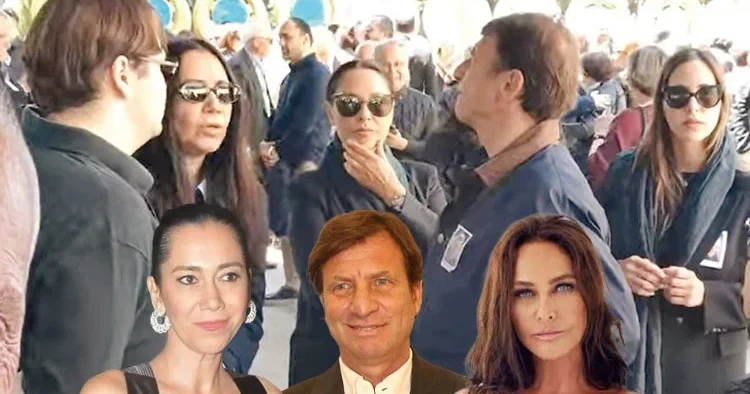 Eski eşler cenazede buluştu
