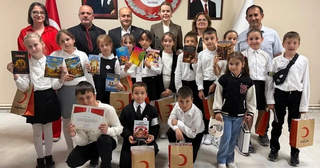 Edirneli minik yazarlardan Filistinli çocuklara 54 bin 345 TL destek Edirne Haberleri