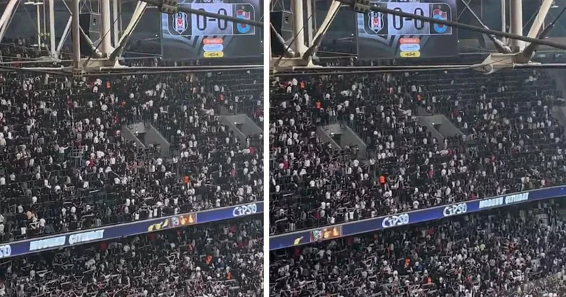 Beşiktaşlı taraftarlardan derbide olay protesto