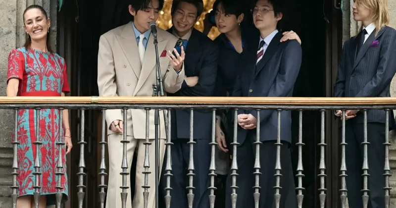 Meksika da BTS çılgınlığı! K pop grubu başkanlık sarayından seslendi