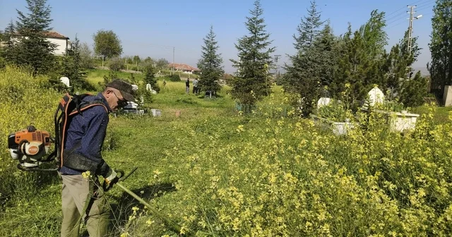Kırıkkale de mezarlıklarda bakım çalışması sürüyor Kırıkkale Haberleri