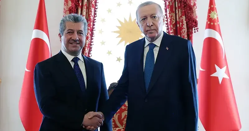 Cumhurbaşkanı Erdoğan, Irak Kürt Bölgesel Yönetimi Başbakanı Mesrur Barzani yi kabul etti