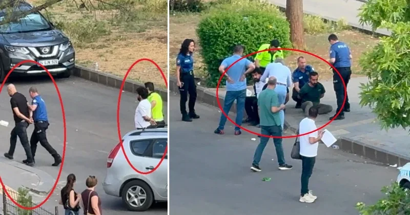 Kendilerini uyaran polislerle tartıştılar: Gazeteciler çekiyorsa benim de hakkım var Diyarbakır Haberleri