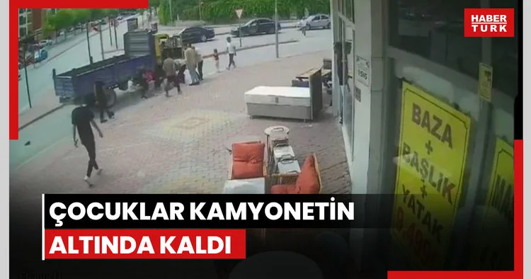 Çocuklar kamyonetin altında kaldı