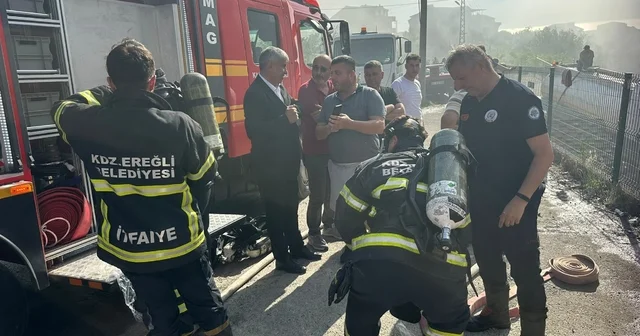Alevler çatıyı sardı, korku dolu anlar yaşandı Zonguldak Haberleri