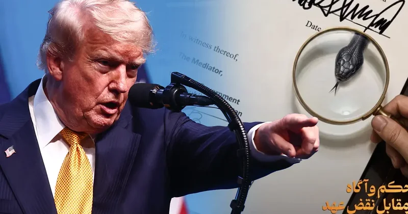 Trump ın imzasını yılana çevirdiler! İran dan olay mesaj