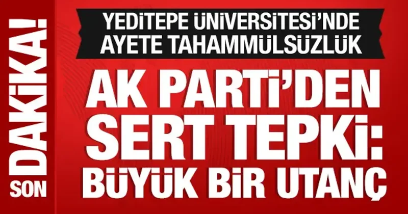 AK Parti Sözcüsü Çelik ten mezuniyet töreninde ayet yazılı pankartın kapatılmasına tepki