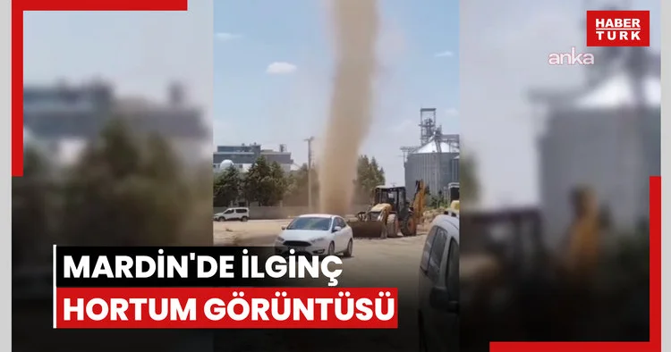 Mardin de ilginç hortum görüntüsü