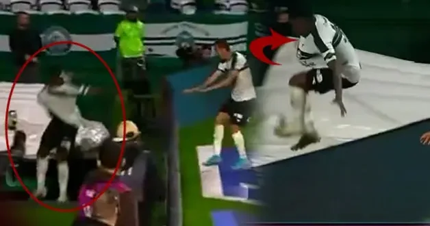 Attığı gol sevinci yarıda kaldı! İlginç anlar kamerada