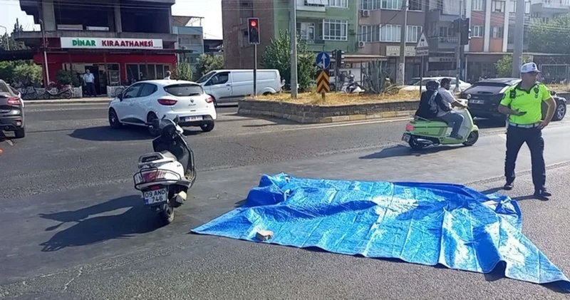 Kırmızı ışıkta geçen motosikletli otomobille çarpıştı