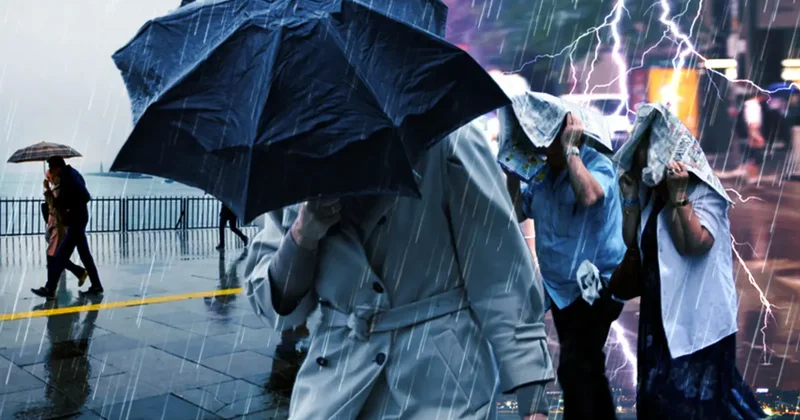 İstanbul da güneş bir anda kayboldu! Meteoroloji saat verip uyardı: Sağanak ve kuvvetli rüzgar geliyor