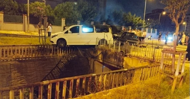 Facia, gece yarısından sonra geldi: Araçlar alev aldı, sürücü kaçtı