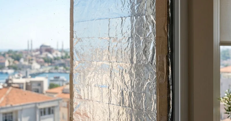 Pencerenize alüminyum folyo serin çağrısı yapıldı: Anında etki ediyor Sözcü Gazetesi
