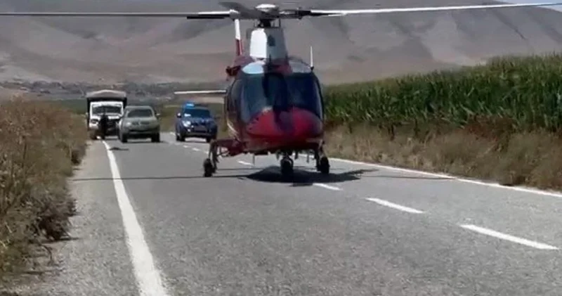 Araçta dehşet! Helikopterle hastaneye yetiştirildi Son dakika haberleri