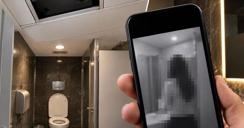 Kafede mide bulandıran olay! Tuvalete gizlenen telefon kayıt halindeyken bulundu