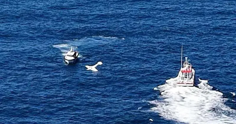 Gürcistan dan kalkan küçük uçak, Rize açıklarında denize acil iniş yaptı