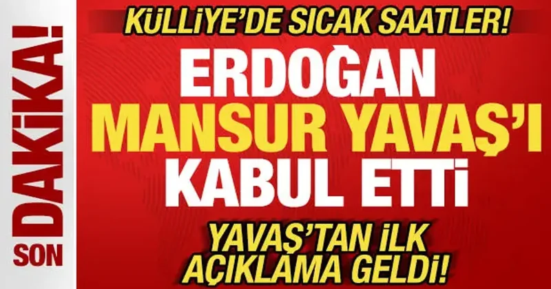 Külliye de sıcak saatler: Erdoğan, Mansur Yavaş ı kabul etti! Yavaş tan sürpriz açıklama