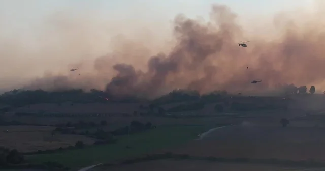 Kozan, İmamoğlu ve Aladağ daki yangına havadan müdahale başladı Yangının boyutu ve helikopterlerin müdahalesi havadan görüntülendi Adana Haberleri Habertürk Yerel Haberler