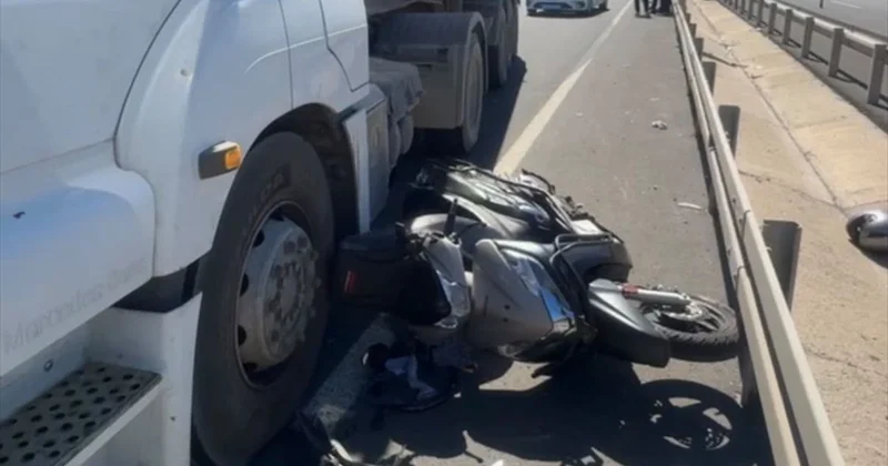 Tekirdağ Çorlu da hafriyat kamyonuyla çarpışan motosiklet sürücüsü yaralandı