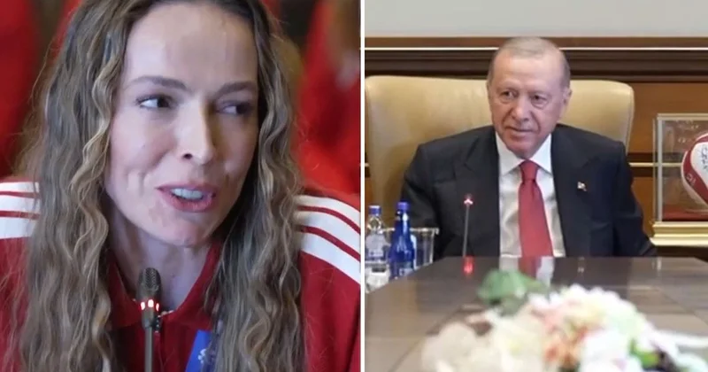 Cumhurbaşkanı Erdoğan ile Eda Erdem arasında gülümseten diyalog