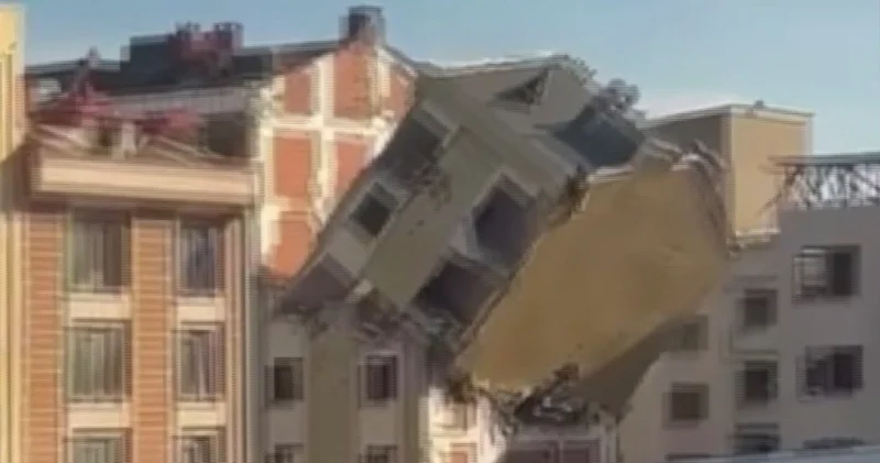İstanbul da yaşandı! Yıkımı yapılan bina askıda kaldı! Son dakika haberleri
