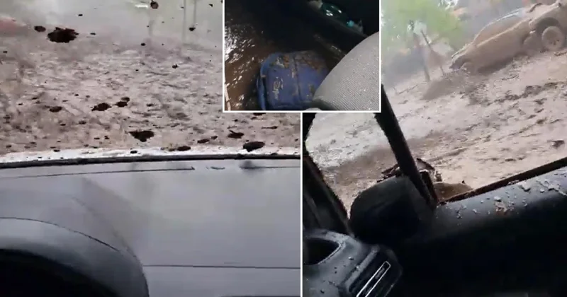 Şili de sel felaketi! Sulara kapılan sürücü dehşet anlarını kaydetti