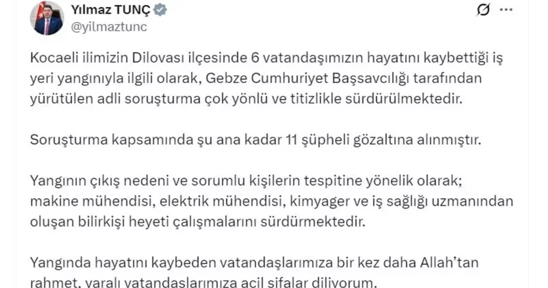 11 Gözaltı: Kocaeli Yangın Soruşturması