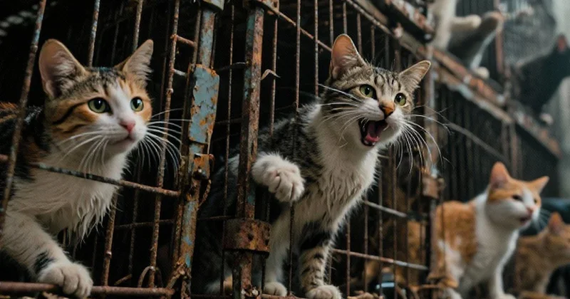 İyilik bahanesiyle vahşet: 1000 kediyi kafesle suya atıp boğdular! Sözcü Gazetesi