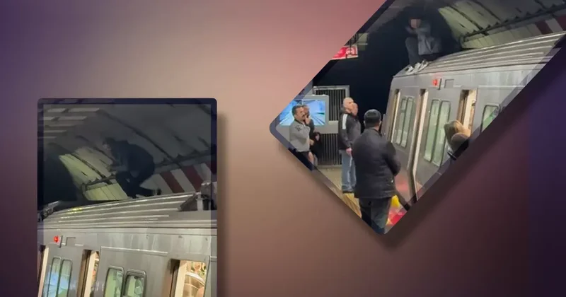 Yer: İstanbul! Metroda ilginç anlar... Önce üstüne çıktı sonra koşmaya başladı!