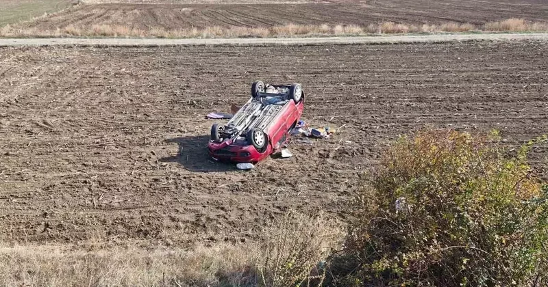 Çorum’da otomobil takla attı: 1 yaralı