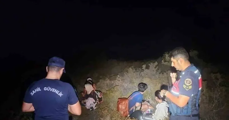 Günlüklü koyunda 3’ü çocuk 4 düzensiz göçmen yakalandı