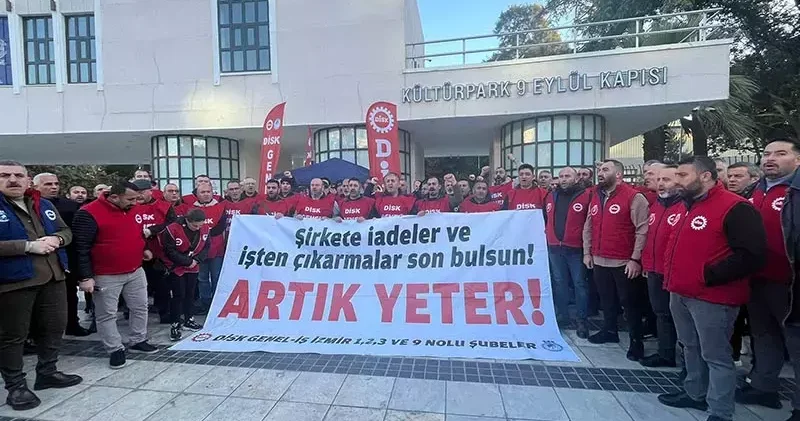 İzmir de belediye işçilerinin eylemi 2 nci günde
