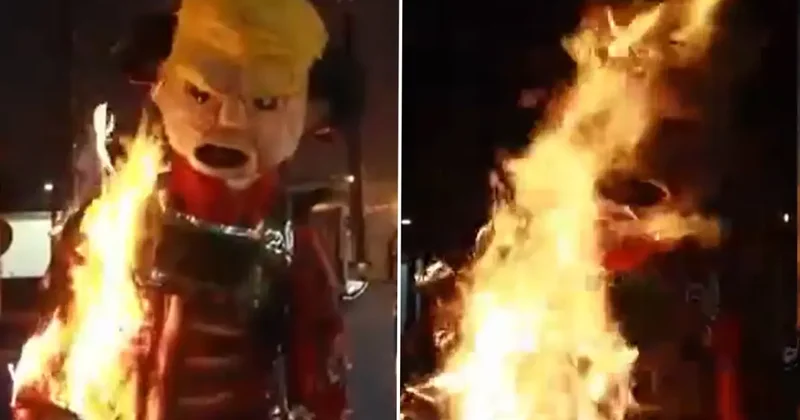 Guatemala da Şeytan Ateşi Festivali nde Trump kuklaları yakıldı