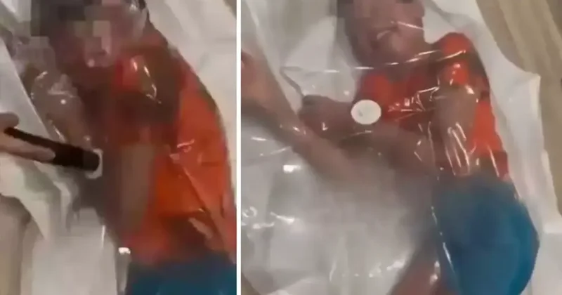 Beğeni uğruna vakumlu torbaya hapsettiği oğluna dehşeti yaşattı