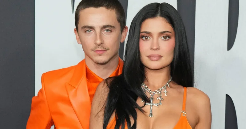 Timothee Chalamet ve Kylie Jenner çiftinin turuncu uyumu magazin haberleri