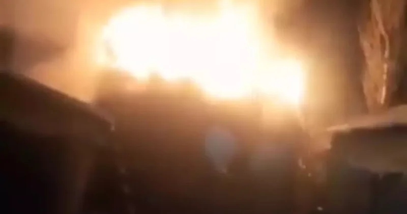 Yüksekova’da korku dolu anlar: Kalorifer kazan dairesi cayır cayır yandı