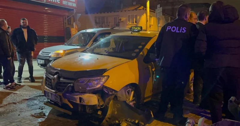 Gasbettiği taksiyle kaza yapınca yaya olarak kaçmaya çalışan şüpheli yakalandı